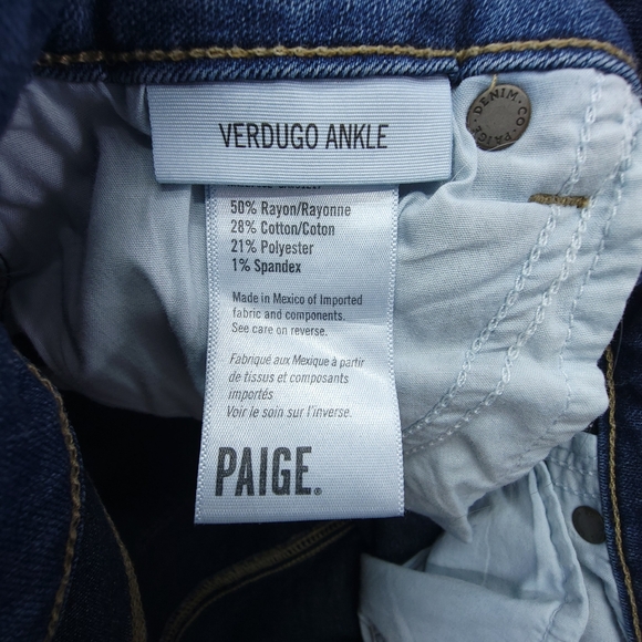 Paige Womens Verdugo Ankle Skinny Crop Jeans Size 28 229791 - Picture 8 of 9
